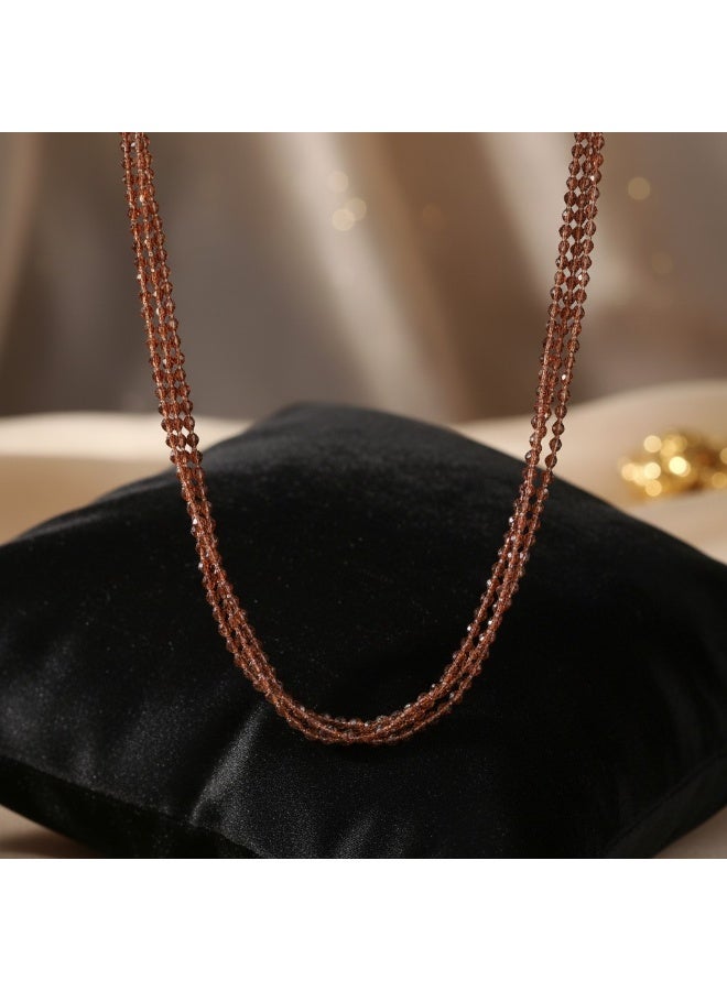Pretty Precious Cubic Zirconia Mala Necklace for Women | Elegant CZ Beaded Long Necklace | Sparkling Fashion Jewellery for Parties & Special Occasions - Image 4