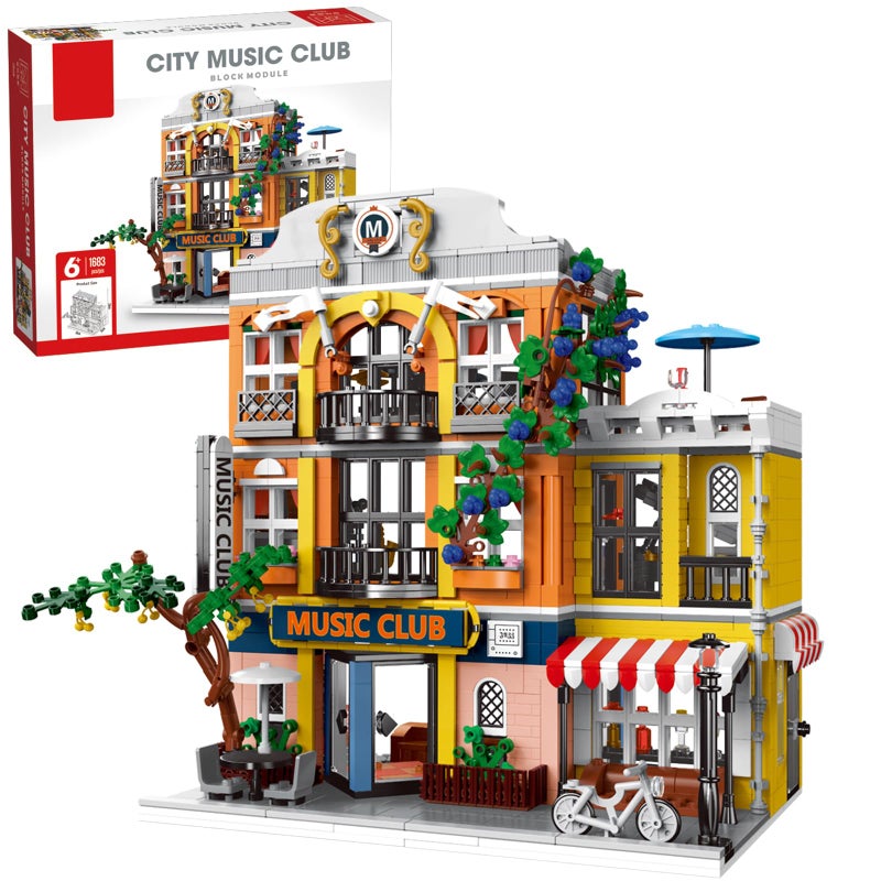 ENJBRICK Flowers City Jazz Club Building Sets for Adutls, Architecture House Building Kit for Boys and Girls 8-14 Years 1683 PCS - Image 1