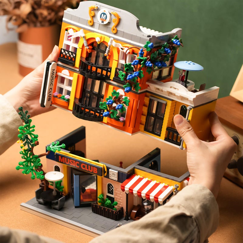 ENJBRICK Flowers City Jazz Club Building Sets for Adutls, Architecture House Building Kit for Boys and Girls 8-14 Years 1683 PCS - Image 3