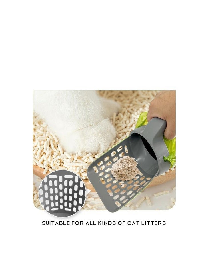 Generic Integrated Plastic Cat Litter Scooper with Detachable Sieve Shovel and Waste, Quick Disposal and Hygienic for Home and Walking Use - Image 2