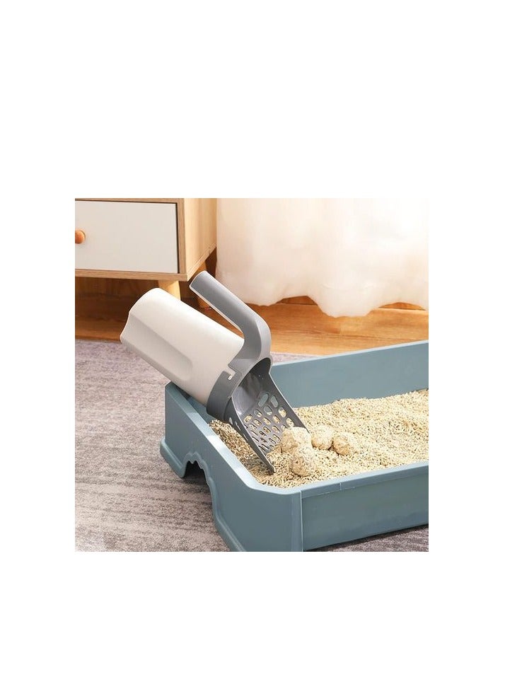 Generic Integrated Plastic Cat Litter Scooper with Detachable Sieve Shovel and Waste, Quick Disposal and Hygienic for Home and Walking Use - Image 3