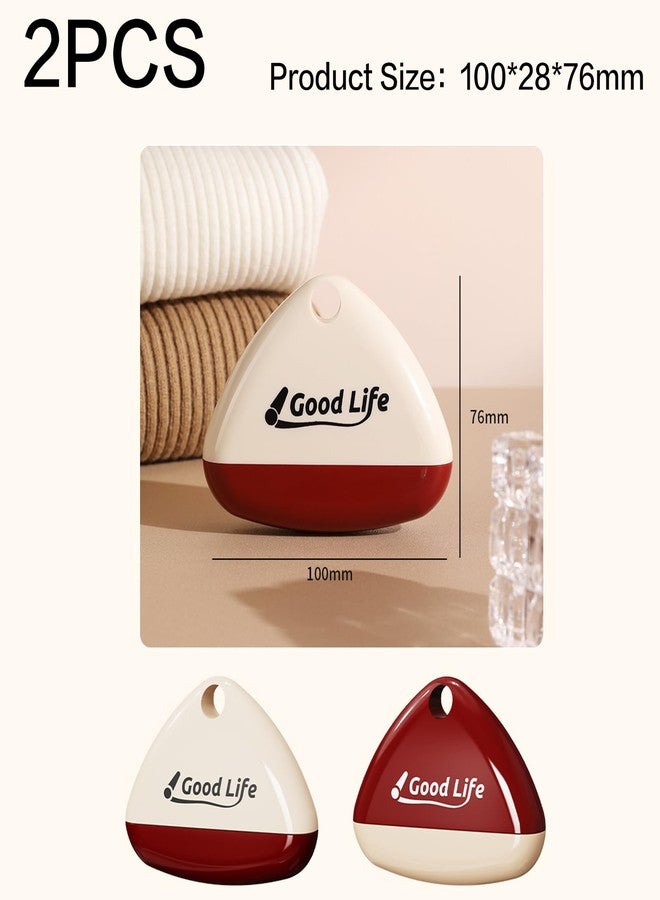 AMUSCHAT 1PCS Double-Sided Lint Brush & 2PCS Reusable Sticky Lint Rollers - Pet Hair, Dust Remover for Clothes, Furniture, Sofas, Beds - Portable, Washable, Travel-Friendly, Triangular Design with Cover - Image 2