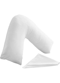 Somer Field - Soft Comfortable V Pillow + FREE Pillowcase, For Support During & After Pregnancy, For Extra Cushioning Support Can Also Be Used For Neck Head & Back, Best Buy - White - pzsku/ZF30C65DF6D2C04935DDEZ/45/_/1728711282/7fa03f7f-01f2-4fd1-966a-42c1334223f5