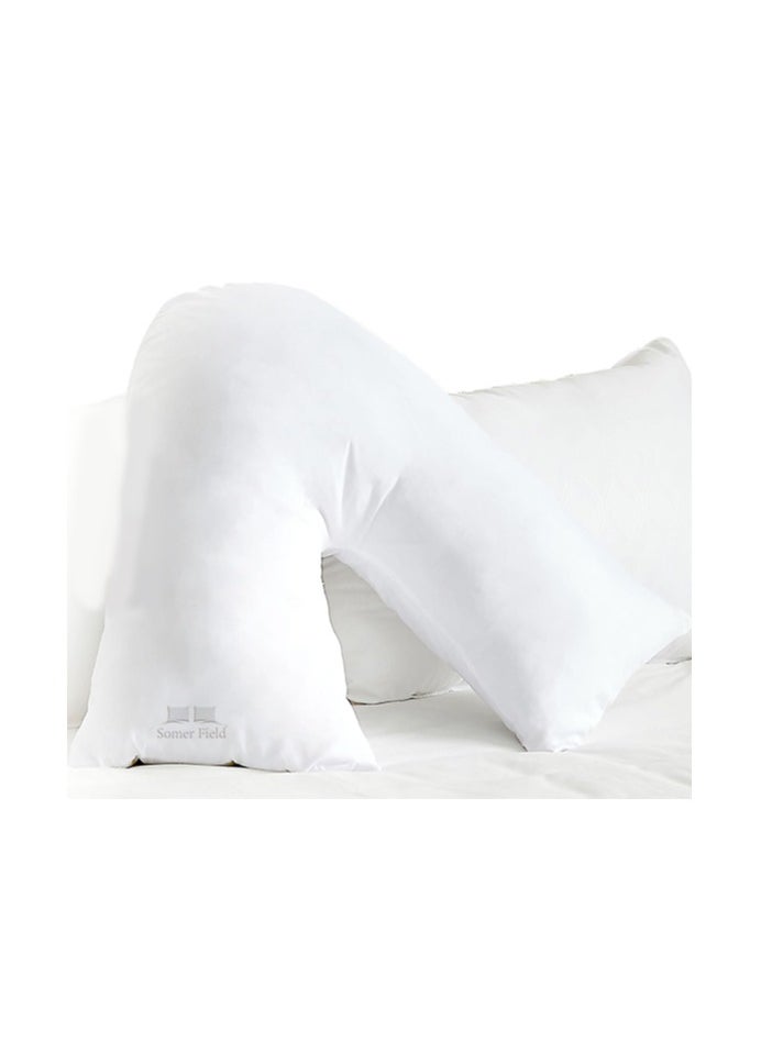 Somer Field - Soft Comfortable V Pillow + FREE Pillowcase, For Support During & After Pregnancy, For Extra Cushioning Support Can Also Be Used For Neck Head & Back, Best Buy - White - pzsku/ZF30C65DF6D2C04935DDEZ/45/_/1731132998/452f40bd-1643-4c51-9d68-caa82849e45c