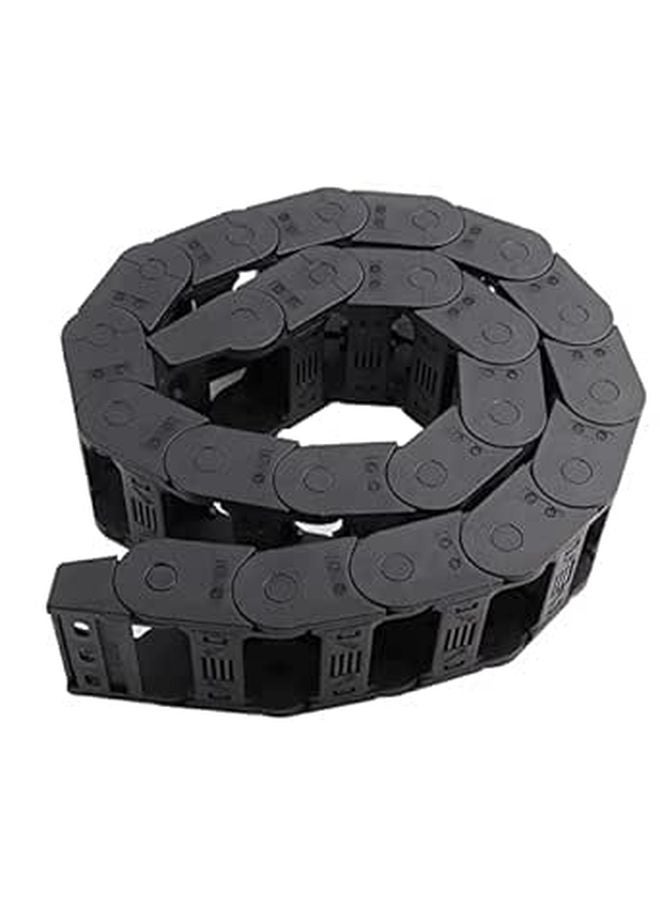 Black Nylon Cable Drag Chain 100cm 25 X 57mm Open Both Side For CNC Machine 3D Printer - Image 1