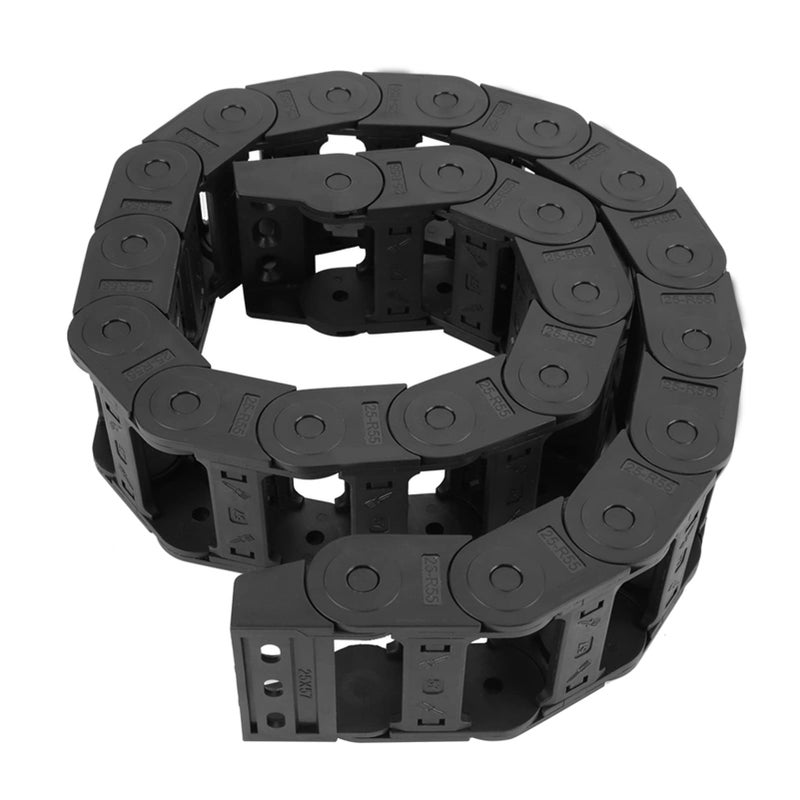 Black Nylon Cable Drag Chain 100cm 25 X 57mm Open Both Side For CNC Machine 3D Printer - Image 4
