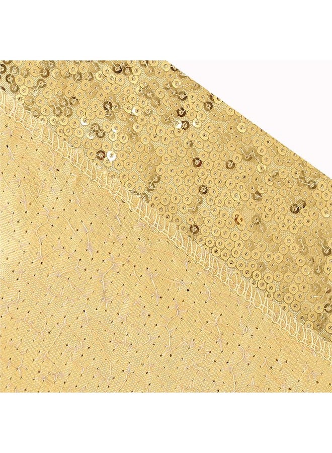 SquarePie Sequin Backdrop Curtain Not See Through Background for Wedding Party 6FT x 6FT Gold - Image 5