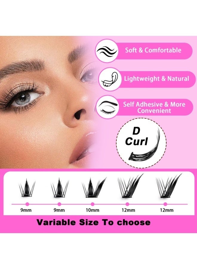 GlamKit 80 clusters of segmented eyelashes, with their own glue, the two styles are mixed and matched to create beautiful eyes, so that the eyes are naturally enlarged, easy to wear and quick to remove. Easy to create a charming shape, waterproof, sweatproof and oilproof, not afraid of high temperatures, so that you are full of energy and spirits! - Image 5