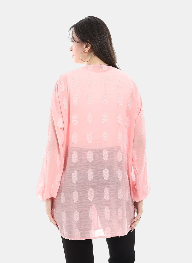 Andora Open Front Cardigan For Summer - Rose - Image 3