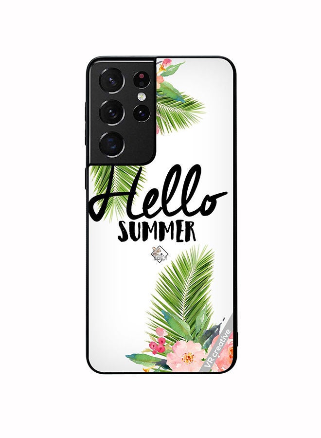 VR CREATIVE Protective Case Cover For Samsung Galaxy S21 Ultra 5G Hello Summer Design Multicolour - Image 1