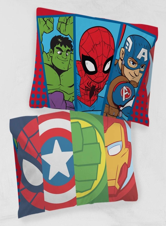 Jay Franco Marvel Super Hero Adventures Double Team 1 Pack Pillowcase - Double-Sided Kids Super Soft Bedding - Features The Avengers - Image 3