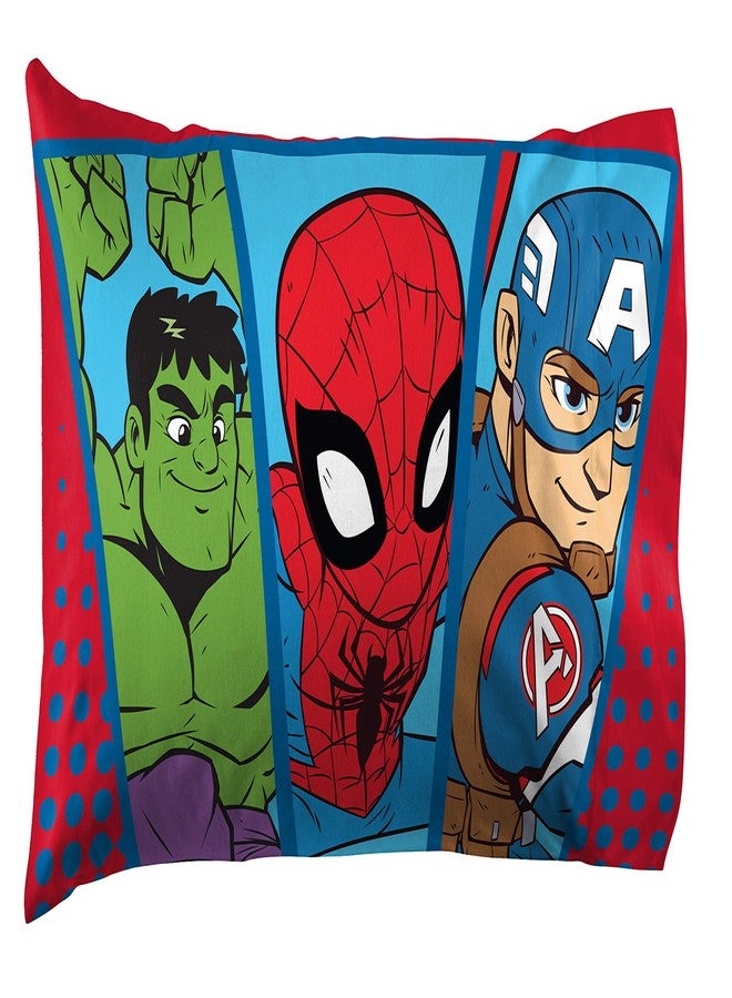 Jay Franco Marvel Super Hero Adventures Double Team 1 Pack Pillowcase - Double-Sided Kids Super Soft Bedding - Features The Avengers - Image 2