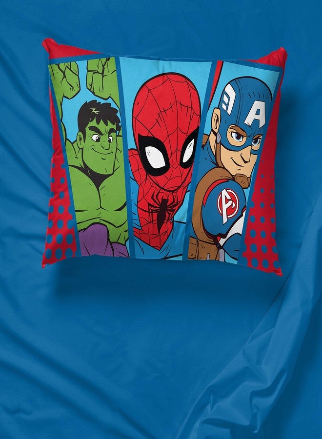 Jay Franco Marvel Super Hero Adventures Double Team 1 Pack Pillowcase - Double-Sided Kids Super Soft Bedding - Features The Avengers - Image 4