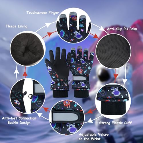 EVBEA Toddler Gloves Baby Winter Snow Gloves Boys KL L - Image 5