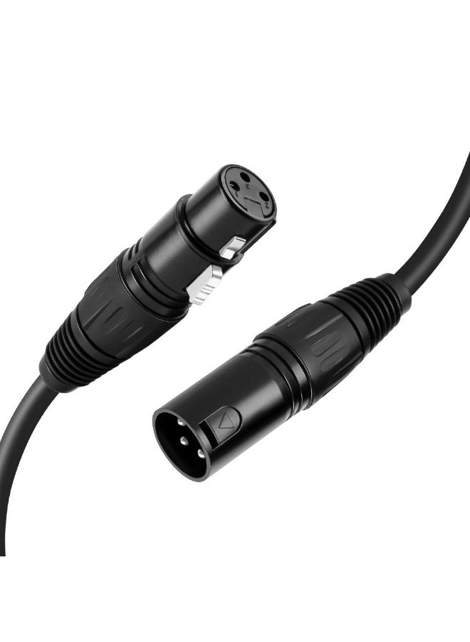 كابل ميكروفون XLR، كابل XLR بطول 1 متر، سلك تمديد XLR ذكر إلى أنثى، وصلة XLR لأنظمة الصوت الاحترافية، مسجلات الاستوديوهات، مضخمات الصوت، الخلاطات، مكبرات الصوت، أو أجهزة التسجيل الاحترافية، الخلاطات، ومضخمات الصوت. - Image 1
