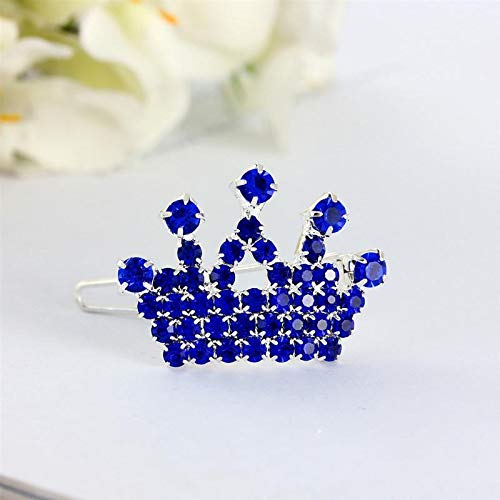Emily Pets Dog Crystal with Rhinestone Iridescent Hair Clip Barrette Princess Tiara Crown for DogPet Hair Clip Topknot Barrette  Blue - Image 2