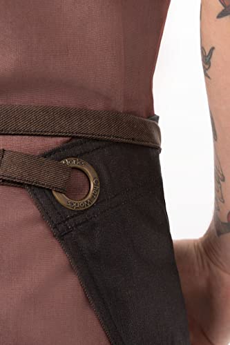Chef Works Unisex Boulder Half Bistro Apron, Brown Black, One Size - Image 4