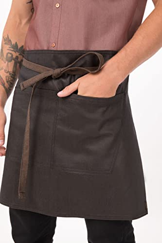 Chef Works Unisex Boulder Half Bistro Apron, Brown Black, One Size - Image 3
