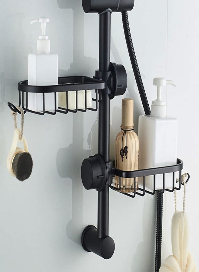 ديبلوسب حامل إسفنجة DBlosp - منظم صنبور المطبخ، رف تخزين قابل للفصل من الألومنيوم للأحواض وتنظيم الحمام (أسود) - Image 3