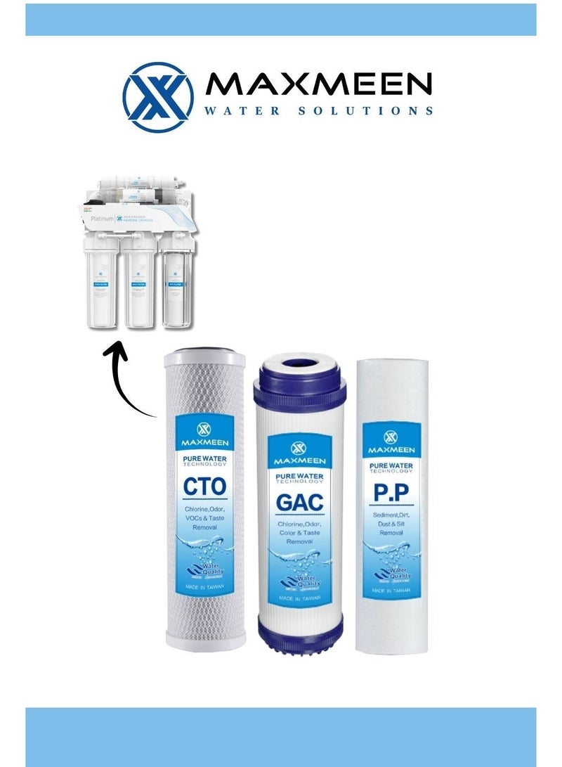 ماكسمين طقم 4 غيارات فلتر سدمنت 10 إنش من Maxmeen Water - Image 5