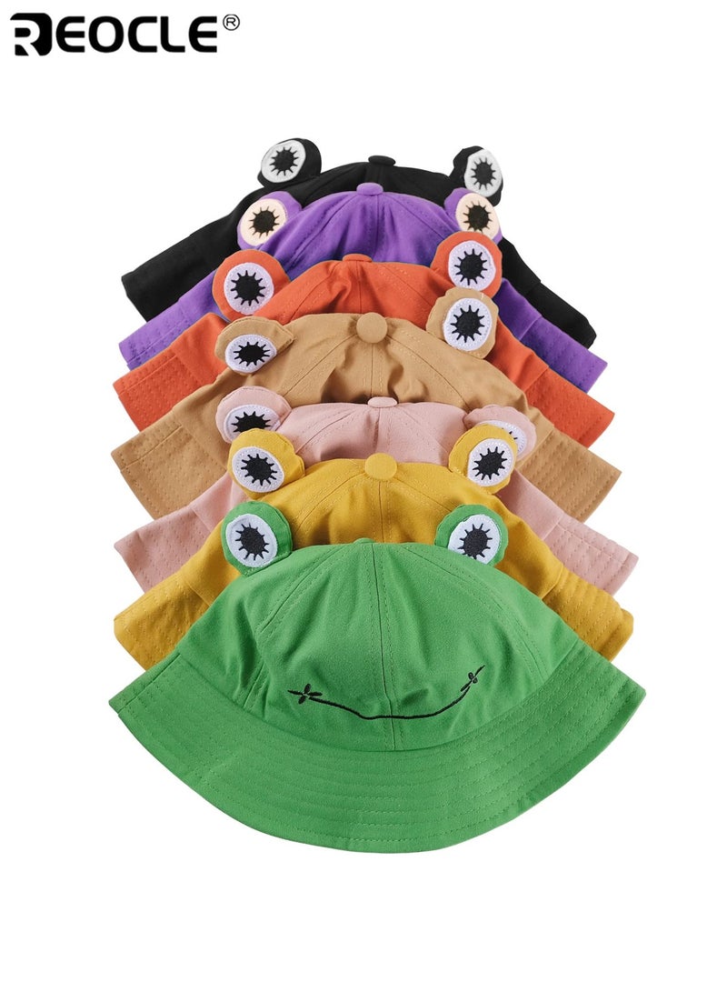 REOCLE Frog Bucket Hat with Polyester Fabric and Funny Fisherman Design Novelty Sun Hat with Wide Brim for Adult Teens Men Outdoor Wear - Image 5