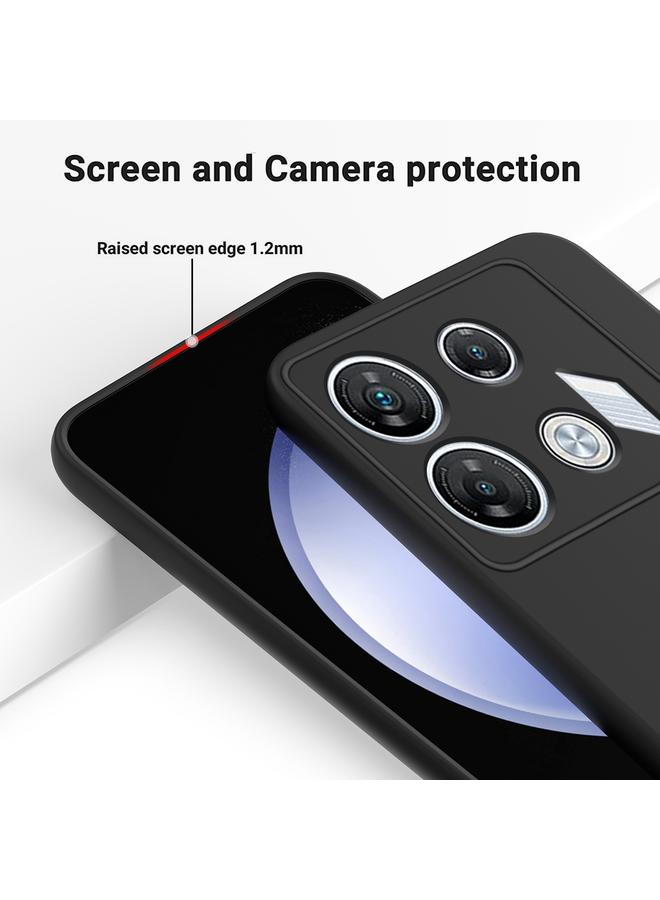 S-TOP Case For Infinix GT 10 Pro Solid Color Liquid Silicone Dropproof Full Coverage Phone Case - Image 5