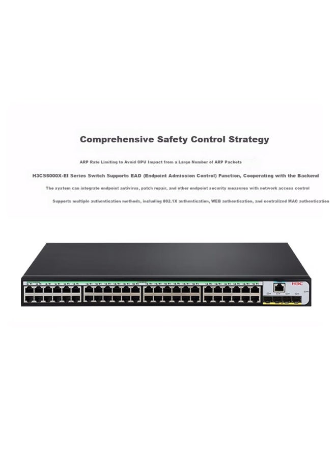 H3c S5048x-ei 48-port Gigabit Ethernet + 4-port 10 Gigabit Fiber Layer 2 Managed Enterprise Network Switch With 10 Gigabit Uplink/vlan Division - Image 2