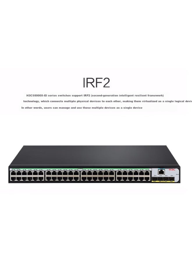 H3c S5048x-ei 48-port Gigabit Ethernet + 4-port 10 Gigabit Fiber Layer 2 Managed Enterprise Network Switch With 10 Gigabit Uplink/vlan Division - Image 1