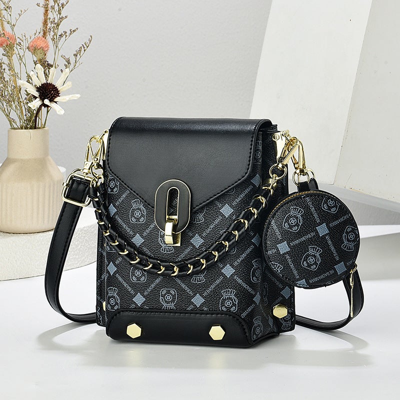 Temperament Texture Shoulder Bag Square Vertical Small Square Bag Crossbody Bag Casual Commuter Women'S Bag Bags - Image 3