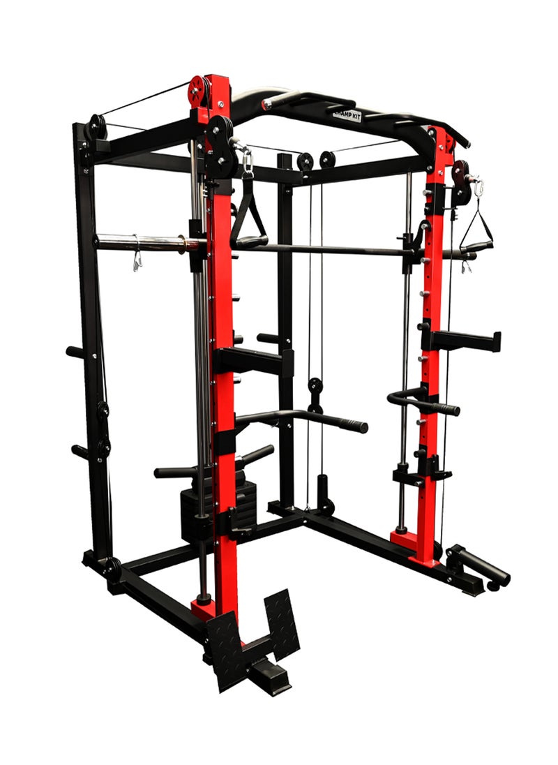 CHAMP KIT - All-in-One Fitness Machine - Cable Machne, Power Rack, Smith Machine with Weights, Fixed Bar, and Pulley Accessories - Image 1