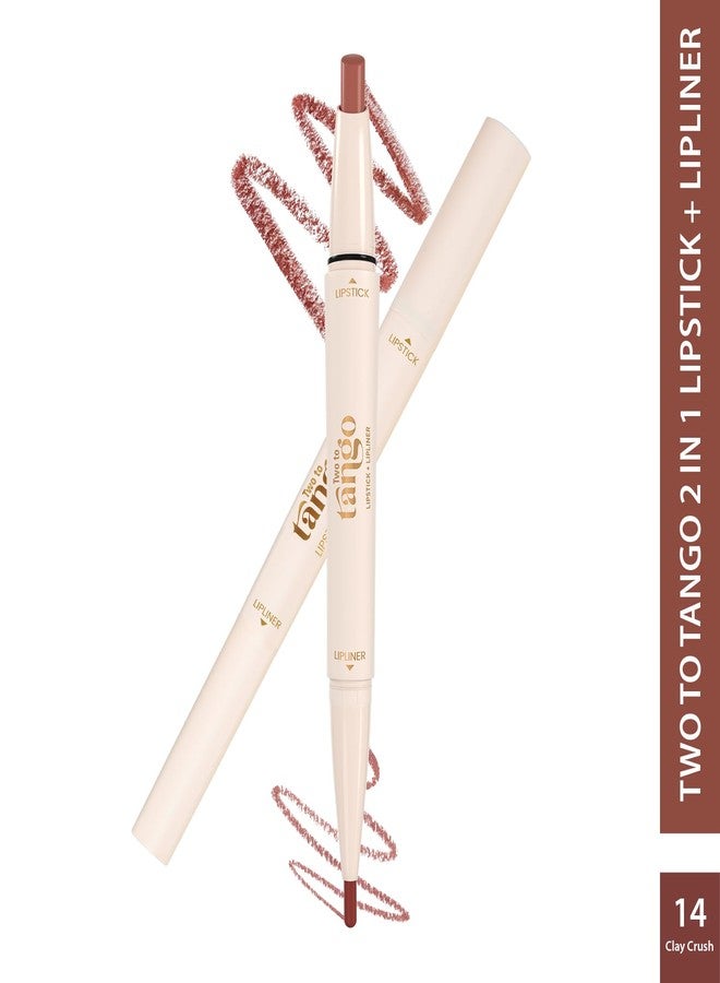 Glam 21 Glam21 Two To Tango Lip Liner + Lipstick Duo |Non-Transfer |Long Stay | Creamy Matte Finish| Super-glide formula | Non-drying |For Sensational lip look, Clay Crush-14 - Image 2