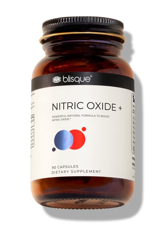 Blisque – Natural Nitric Oxide Booster Supplement for Blood Flow Support and Circulation | Doctor-Approved | with L-Arginine, Cayenne Fruit, and Beet Root | 90 Capsules | Vegan and Non-GMO - Image 1