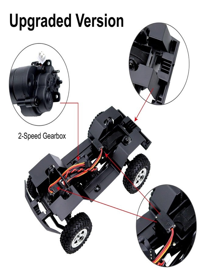 FACCNOY 155mm 6.10in Wheelbase Assembled Frame Chassis with 2-Speed Gearbox for Rc Crawler TRX4M Bronco Defender JJRC C8809 c8801 Part - Image 2