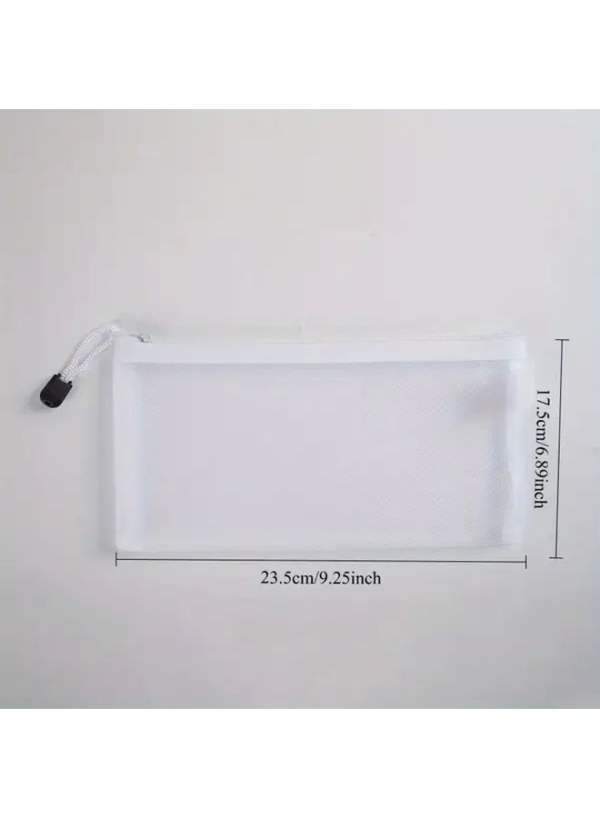 Medium Transparent Pencil Case with Breathable Zipper for Office Travel Organization - Image 4