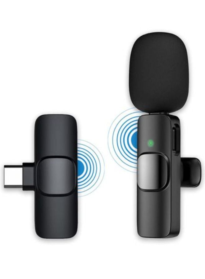Wireless Lavalier Microphone Type C Black - Image 3