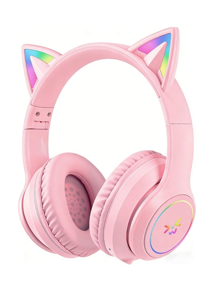 yelajoy Yelajoy Kids Ear Led Light Kids Headphones With Headphones Card Foldable Kids Ear Headphones For Boys Girls Adults ZF30D6A8030C46A753121Z