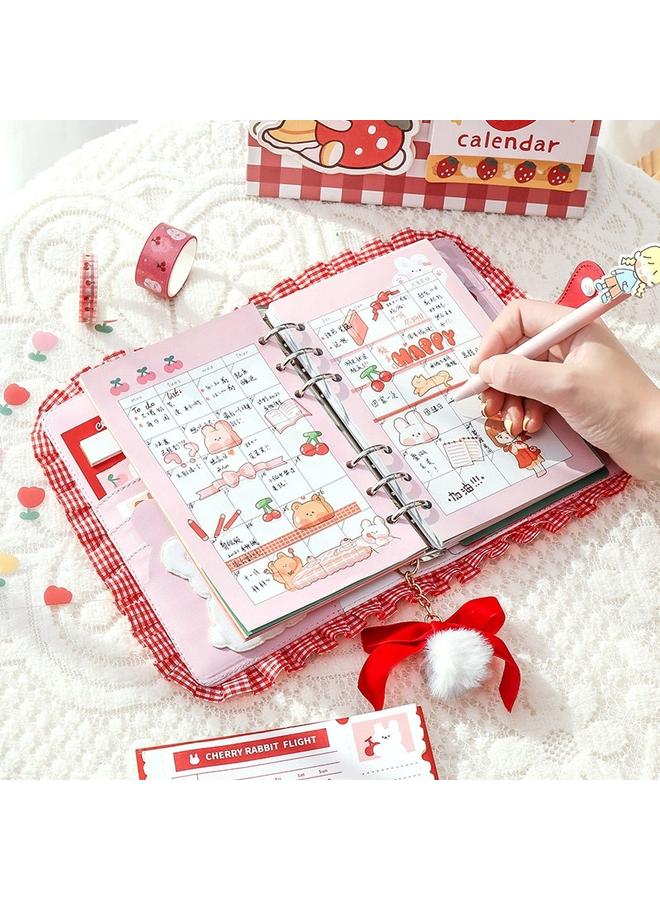 Bluejw DHZ Hand Ledger Gift Box Hand Ledger Suit Cute Girl's Heart Loose-leaf Notebook Tool Full Set Of Girl's Hand - Image 4