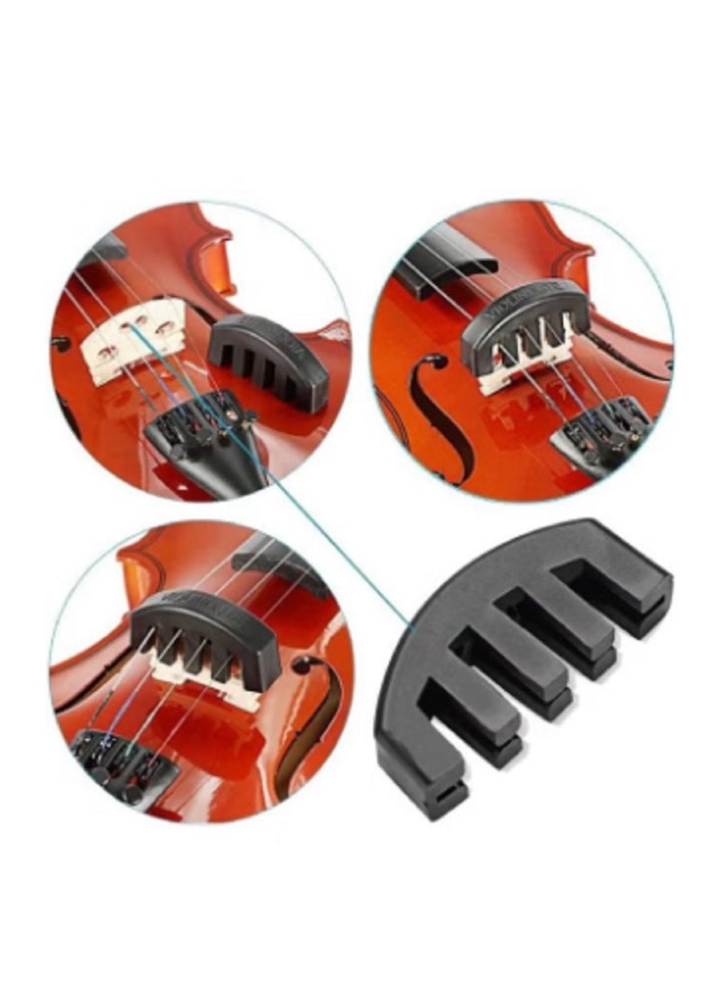Generic Mute and finger position indicator for violin 4/4, lightweight and soft black rubber, ideal for violin practice  - Image 1