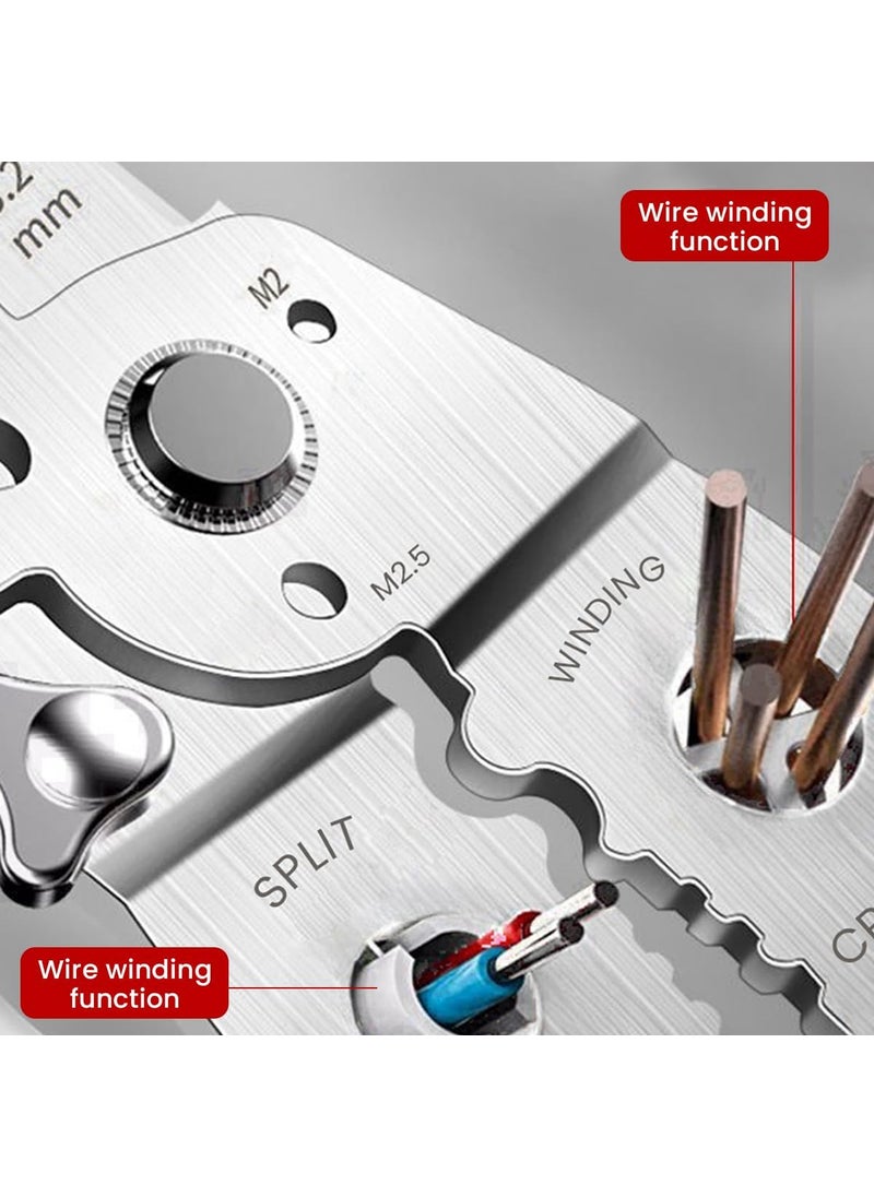 Gopinath Autolink Gopinath Autolink 6in1 Wire Splitting Pliers Wire Cutter Tool Wire Stripper Hand Tool Wire Looping Pliers Cutting Cable Stripper and Crimping  - Image 4