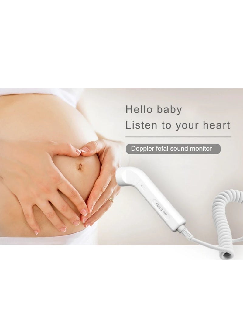 Generic Fetal Doppler Prenatal Pocket Digital Ultrasound Detector Heartbeat Pregnant Doppler Prenatal Monitor  - Image 3