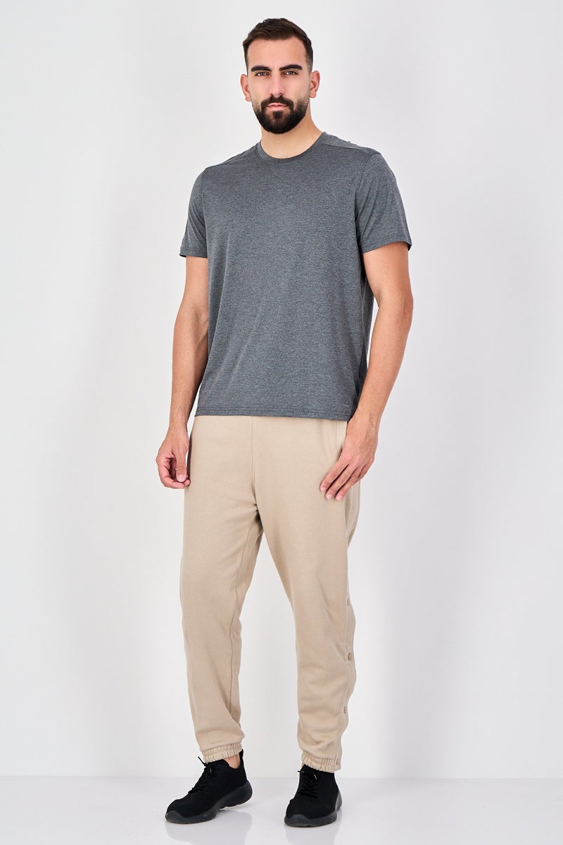 MOTION Men Sportswear Fit Short Sleeve Training Core T-Shirt, Charcoal - Image 4