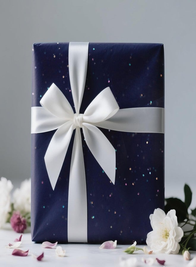 Ueerdand Blue Glitter Tissue Paper for Gift Bags 36 Sheets 14x20 Inch - Recyclable Wrapping Paper for Weddings, Birthdays, Party & Festival Decorations DIY Craft Supplies - Image 3