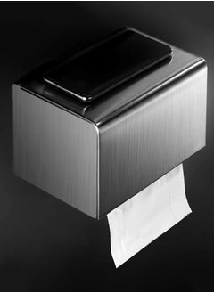 Generic Stainless Steel Tissue Box for Bathroom & Storage | Waterproof & Moisture-Proof Square Tissue Dispenser | Thickened, Safe R-Corner Design for Anti-Collision  - Image 2