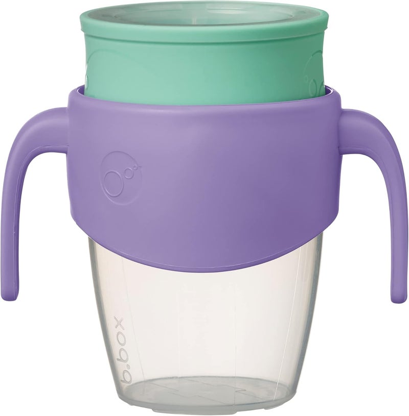 b.box 360 Cup - Toddler Sippy Cup with Silicone Drinking Rim, Spill Proof Locking Mechanism, 250ml (Lilac Pop) - Image 1
