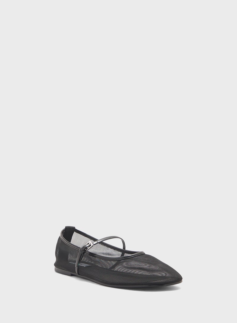STEVE MADDEN Mash Buckle Strap Closed Toe Ballerinas  - Image 2