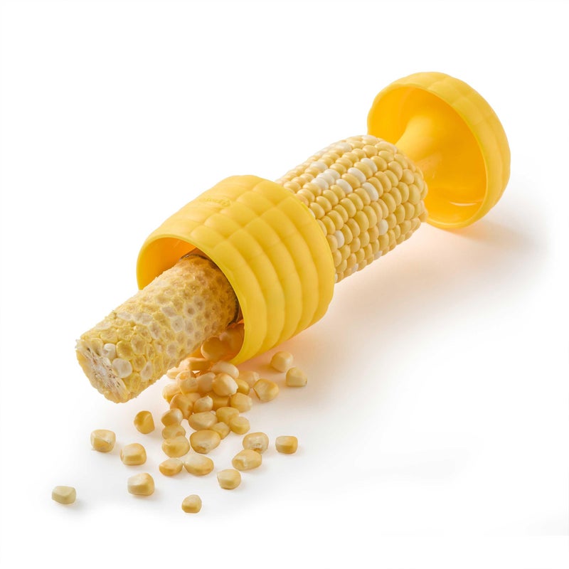 Chef'n Chefâ€™n Cob Plus Corn Stripper and Peeler for Corn on the Cob, Built-In Safety Pusher - Image 1