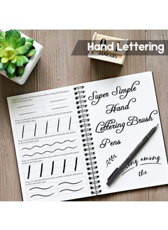 Y&D Calligraphy Pen Refill Brush for Lettering, 4 Size Black Marker Set Beginners Writing, Signature, Illustration, Design and Drawing  - Image 4