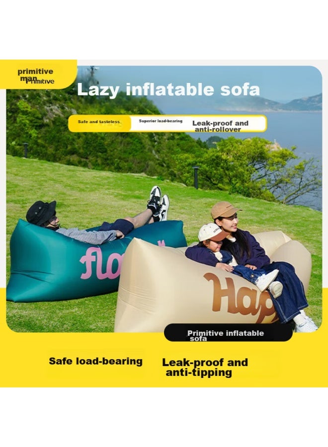 Primitive Man Yuanren Inflatable Sofa, Outdoor Camping, Lazy Air Single, Portable Camping, Music Festival Air Mattress, Sit And Lie, Milk Yellow - Image 5