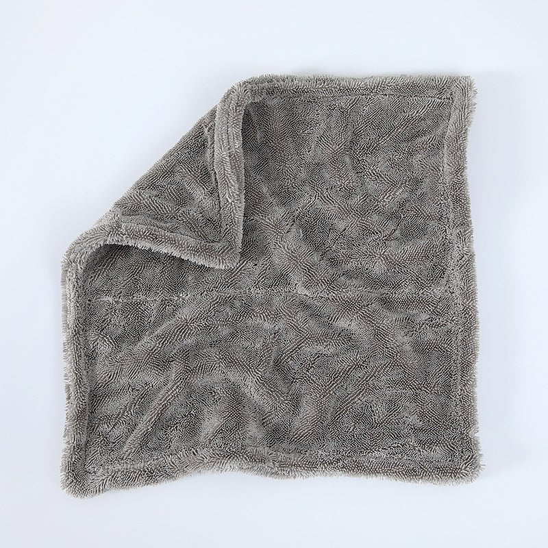 Twisted Car Wash Towel For Glass Cleaning, 60*90Cm Double-Sided 1300Gsm Car Wipe Towel For Window Cleaning, Thickened For Car Use - Image 1