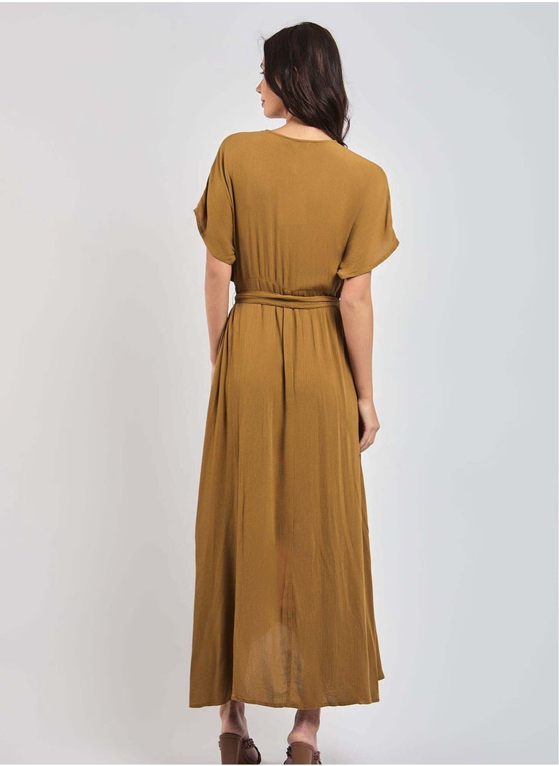 DALYDRESS - Fancy Cap Sleeves Dress With Embroidery - Image 1